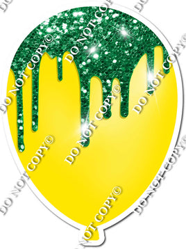 Yellow Balloon with Green Drip