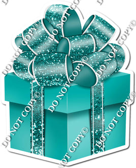 Sparkle - Teal Box & Teal Ribbon Present - Style 2