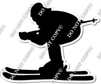 Skiing Guy Silhouette w/ Variant