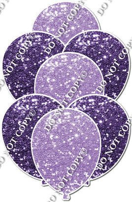 Lavender & Purple Sparkle Balloon Panel