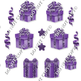 14 pc Purple Present Set Flair-hbd0526