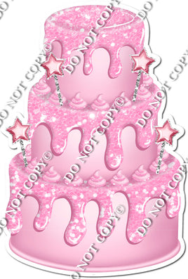 Baby Pink Cake, Baby Pink Dollops & Drip
