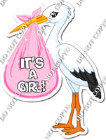 Stork - Pink Bag - It's a Girl Statement w/ Variants
