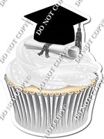 White - Blank Graduation Cap Cupcake