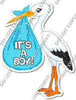 Stork - Blue Bag - It's a Boy Statement w/ Variants