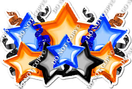 Foil Star Panel - Orange, Blue, Black