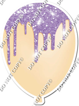 Champagne Balloon with Lavender Drip