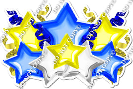 Foil Star Panel - Blue, Yellow, White