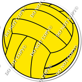 Flat Yellow Volleyball w/ Variants