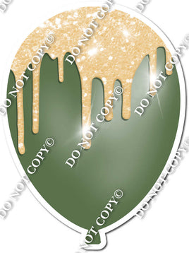Sage Balloon with Champagne Drip