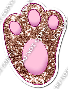 Bunny Foot - Rose Gold Sparkle