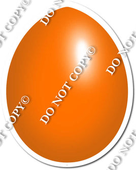 Flat Orange Easter Egg
