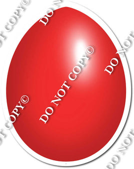 Flat Red Easter Egg
