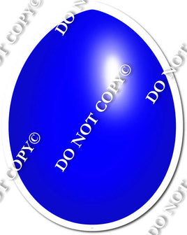 Flat Blue Easter Egg