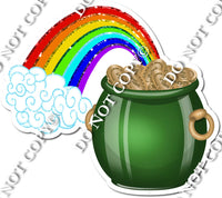St. Patric's Day Pot of Gold with Rainbow