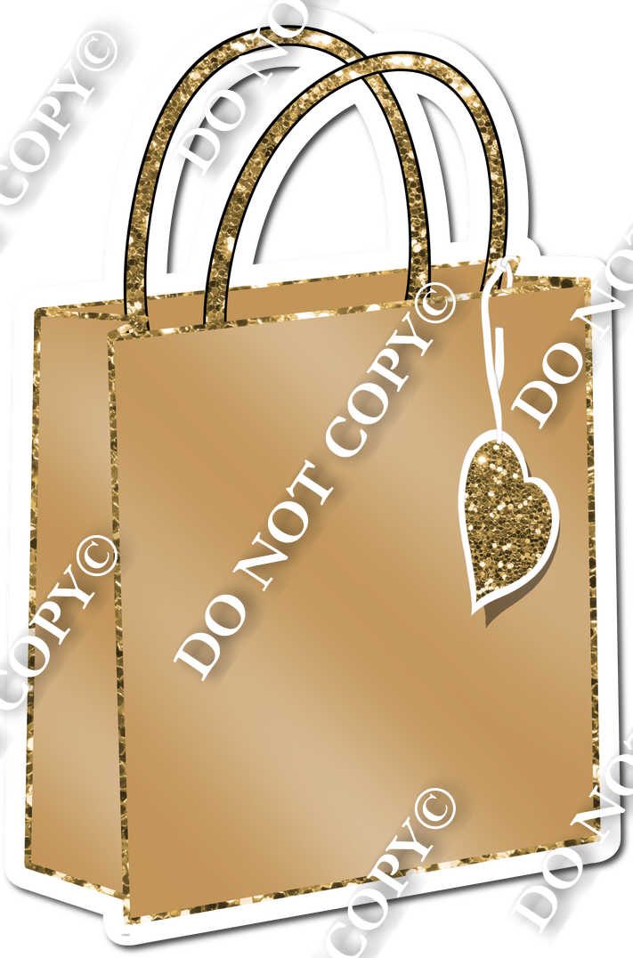 Shopping Bag Gold Sign Swag USA