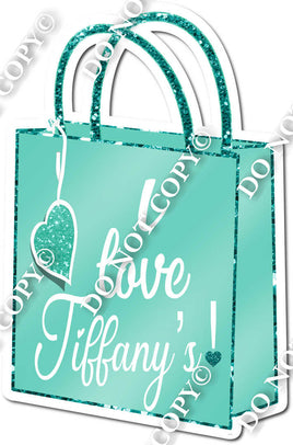 Shopping Bag - I Love Shopping Teal
