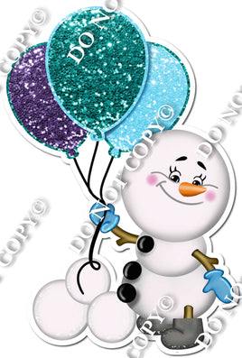 Snowman with Balloons