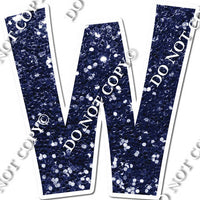 18" KG Individual Navy Blue Sparkle - Alphabet Pieces