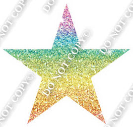 Rainbow Glitter Star
