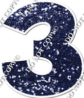 23.5" KG Individual Navy Blue Sparkle - Numbers, Symbols & Punctuation