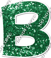 23.5" KG Individual Green Sparkle - Alphabet Pieces