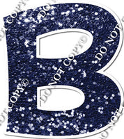 23.5" KG Individual Navy Blue Sparkle - Alphabet Pieces
