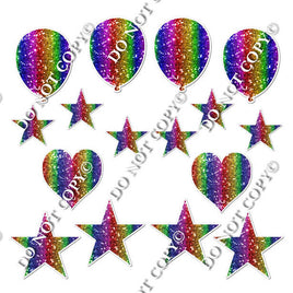 16pc Rainbow Flair Set Flair-hbd0399