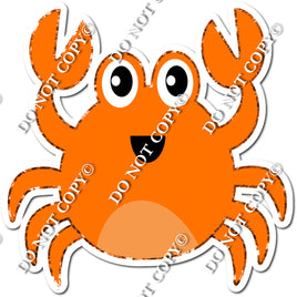 Flat Orange Crab with Smiley Face w/ Variant