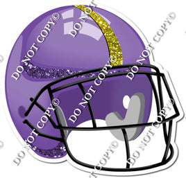 Football Helmet - Purple / Yellow w/ Variants