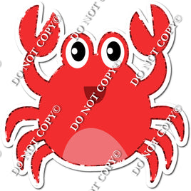 Flat Red Crab with Smiley Face w/ Variant
