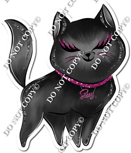 Black Cat with Sassy Collar