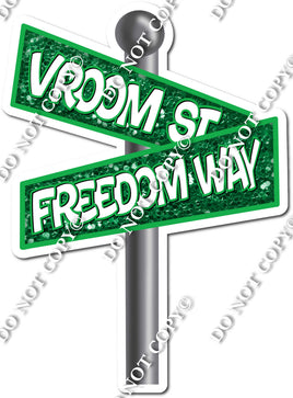 Vroom St / Freedom Way Sign w/ Variants