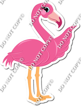 Flat Hot Pink Flamingo with Wing w/ Variants