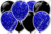 Black & Blue - Horizontal Balloon Panel