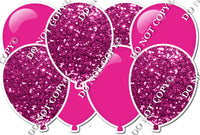 Combo Flat & Sparkle Hot Pink - Horizontal Balloon Panels