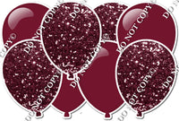 Combo Flat & Sparkle Burgundy - Horizontal Balloon Panels
