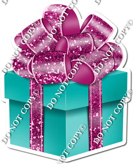 Sparkle - Teal & Hot Pink Present - Style 2