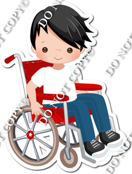 Light Skin Boy in Wheelchair w/ Variants