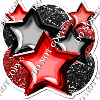 Red & Black Foil Balloon & Star Bundle