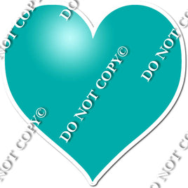 Flat - Teal Heart - Style 2