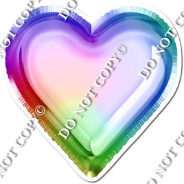 Rainbow Foil Balloon Heart