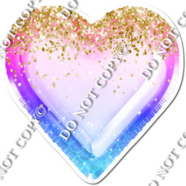 Pastel Rainbow Foil Balloon Heart