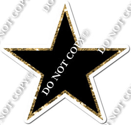 Two Tone Gold/Black Star