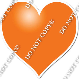 Flat - Orange Heart - Style 2
