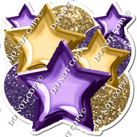 Purple & Gold Balloon & Star Bundle