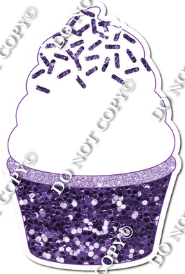 Purple Sparkle Cupcake