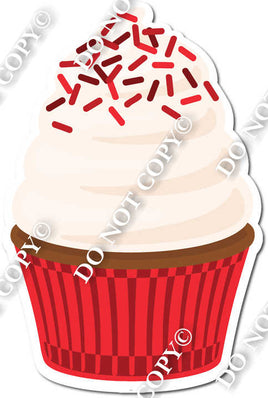 Flat Red Cupcake