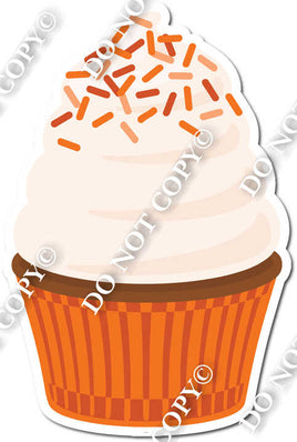 Flat Orange Cupcake