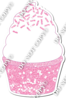 Baby Pink Sparkle Cupcake